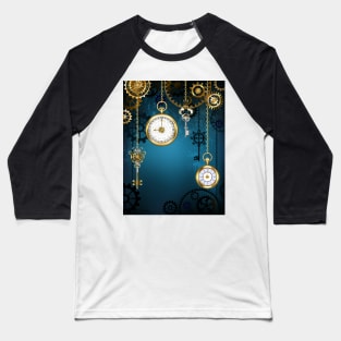 Design with Clocks and Gears ( Steampunk ) Baseball T-Shirt